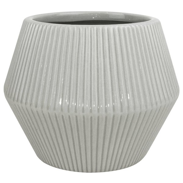 Trendspot Rena 8 in. D Ceramic Planter Light Gray CR01474N-08H